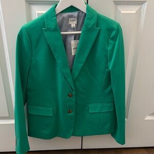 J. Crew Women's Vibrant Green Suit Jacket